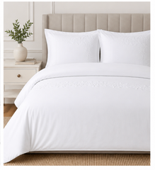 SHERIHAN Pure Egyptian Cotton Duvet Cover Set – White