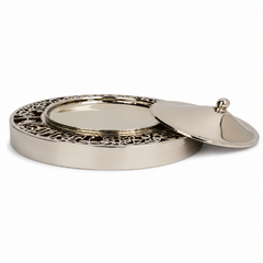 Sun Cover Arabic Calligraphy Serving Platter & Centrepiece Box – Silver