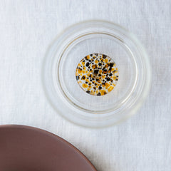 Zafferano Teca Terrazzo Glass Tumbler Set – Black/Amber