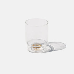 Zafferano Teca Terrazzo Glass Tumbler Set – Black/Amber