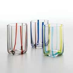 Zafferano Tirache Glass Tumblers Set – Aquamarine & Green