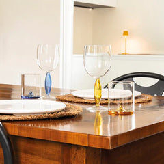 Zafferano Dorici Wine Glasses – Clear & Yellow