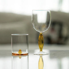 Zafferano Dorici Wine Glasses – Clear & Yellow