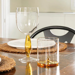 Zafferano Dorici Wine Glasses – Clear & Yellow