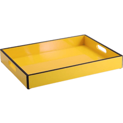 Long Serving Tray – Black & Yellow