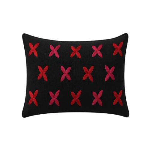 Black Floral Cushion Cover