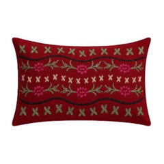 Decorative Printed Red Floral Cushion Cover