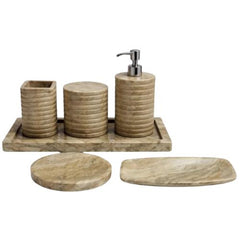 Stone Fusion Bathroom Accessories Set – 6-Piece
