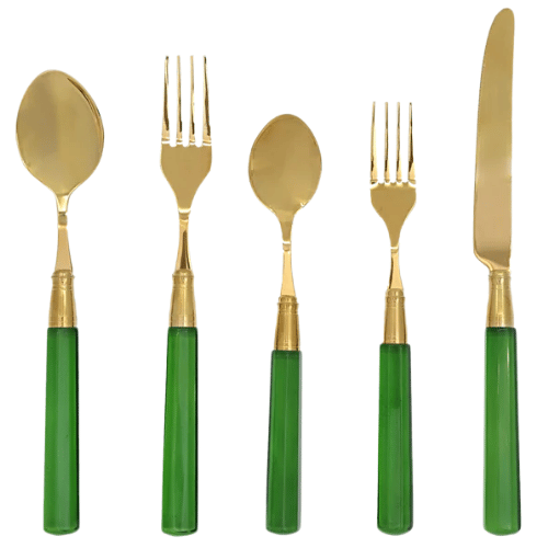 Emerald Green Cutlery Set – 5 Piece