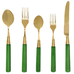 Emerald Green Cutlery Set – 5 Piece