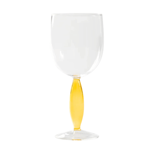 Zafferano Dorici Wine Glasses – Clear & Yellow