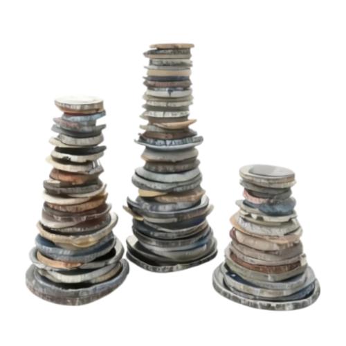 Agate Stone Candlesticks Set