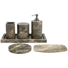 Amazonia Stone Bathroom Accessories Set – 6-Piece