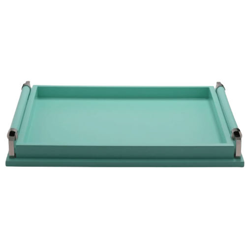 Long Serving Tray with Cylindrical Handles