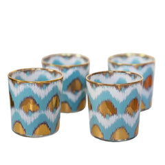 Ikat Tumbler – Blue & Gold
