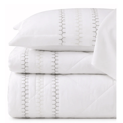 MARC Pure Egyptian Cotton Quilted Bedsheet Set – White