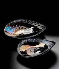 Yalos Murano Cortina Nero Ivory Intarsio Plate