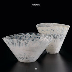 Yalos Murano Intarsio Avorio Crystal Vase