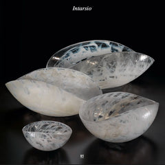Yalos Murano Intarsio Avorio Crystal Bowl