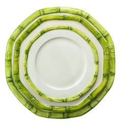 Les Ottomans Ceramic Plates Bamboo Collection – Green