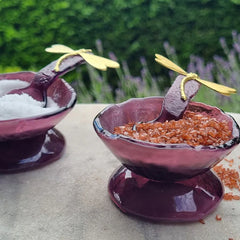 Purple Glass Salt Bowl – 11 cm