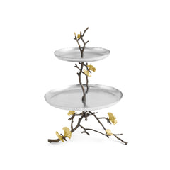Michael Aram Butterfly Ginkgo 2 Tier Etagere