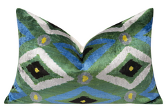 Silk Velvet Cushion Cover - Green