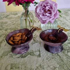 Purple Glass Salt Bowl – 11 cm