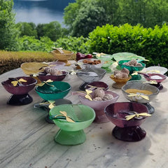 Purple Glass Salt Bowl – 11 cm